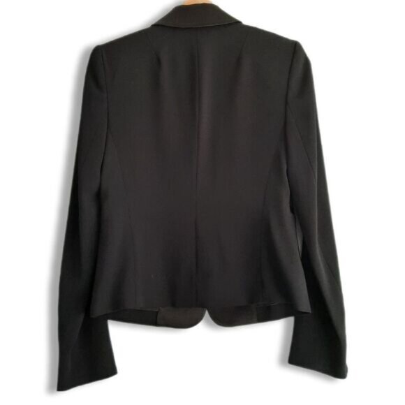DIANE VON FURSTENBERG Jennie Blazer Jacket Four-Season Stretch Black Sz 2 - Picture 9 of 16